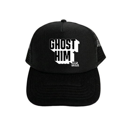 GHOST HIM TRUCKER HAT BLACK